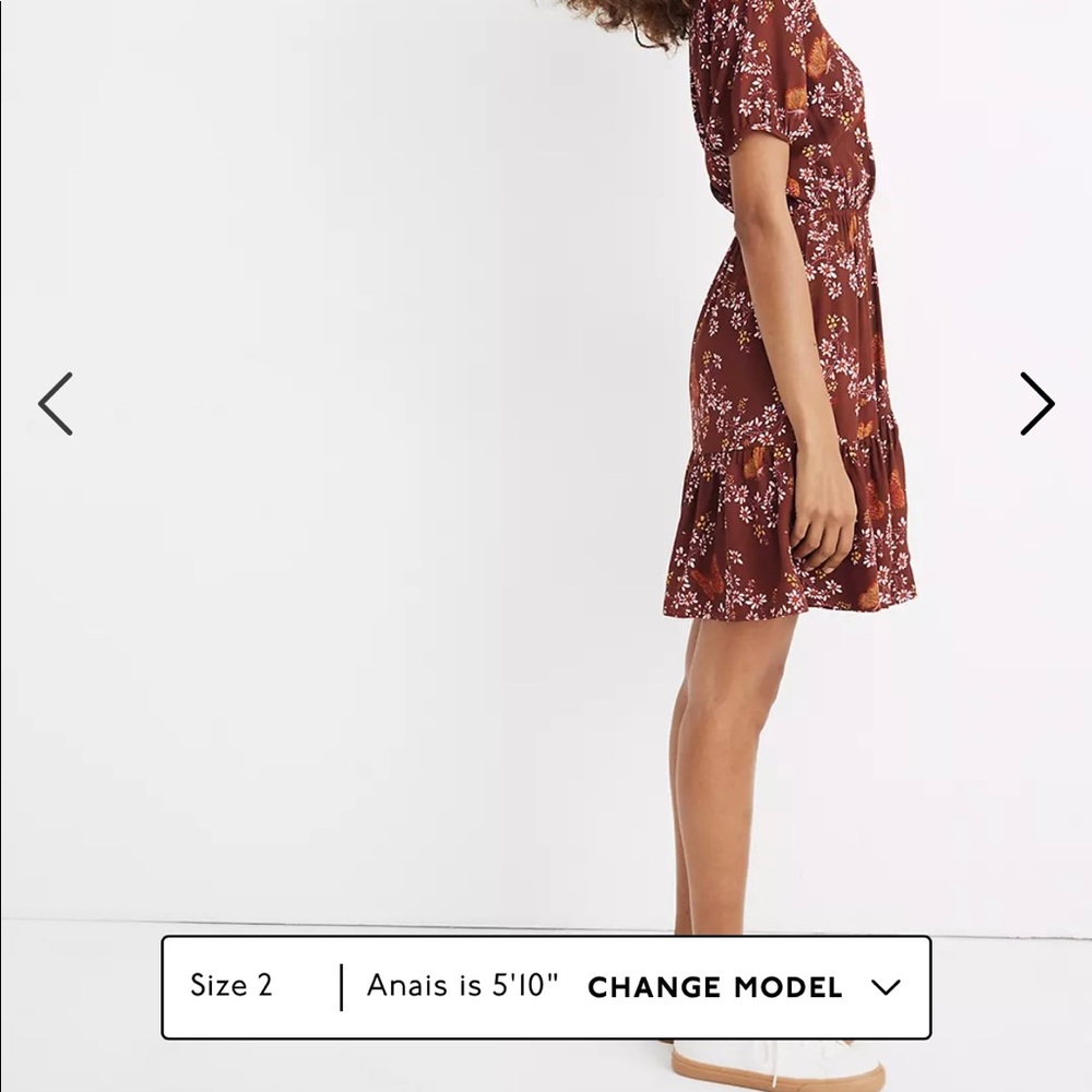 SOLD- Madewell ruffle wrap dress windowbox floral - Picture 6 of 7